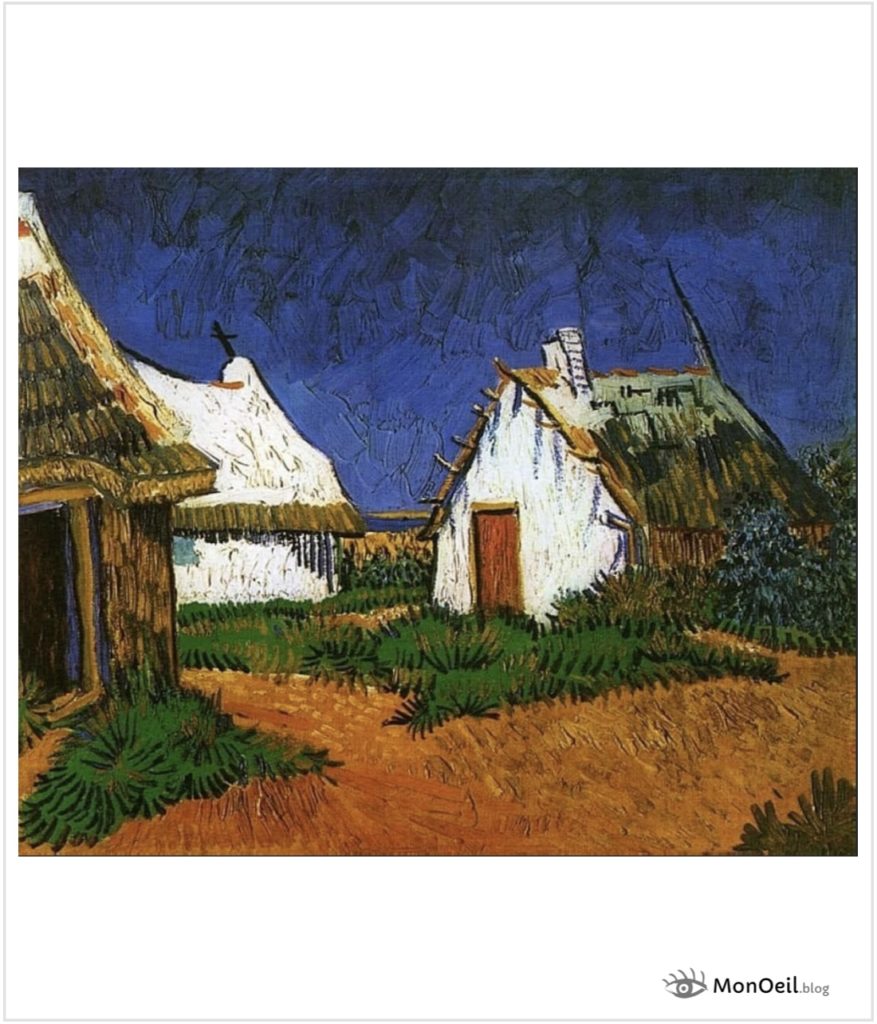 Trois maisons blanches au Saintes-Maries-de-la-Mer par Vincent van Gogh