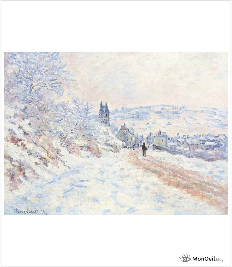 La toute de Vétheuil, effet de neige, par Claude Monet