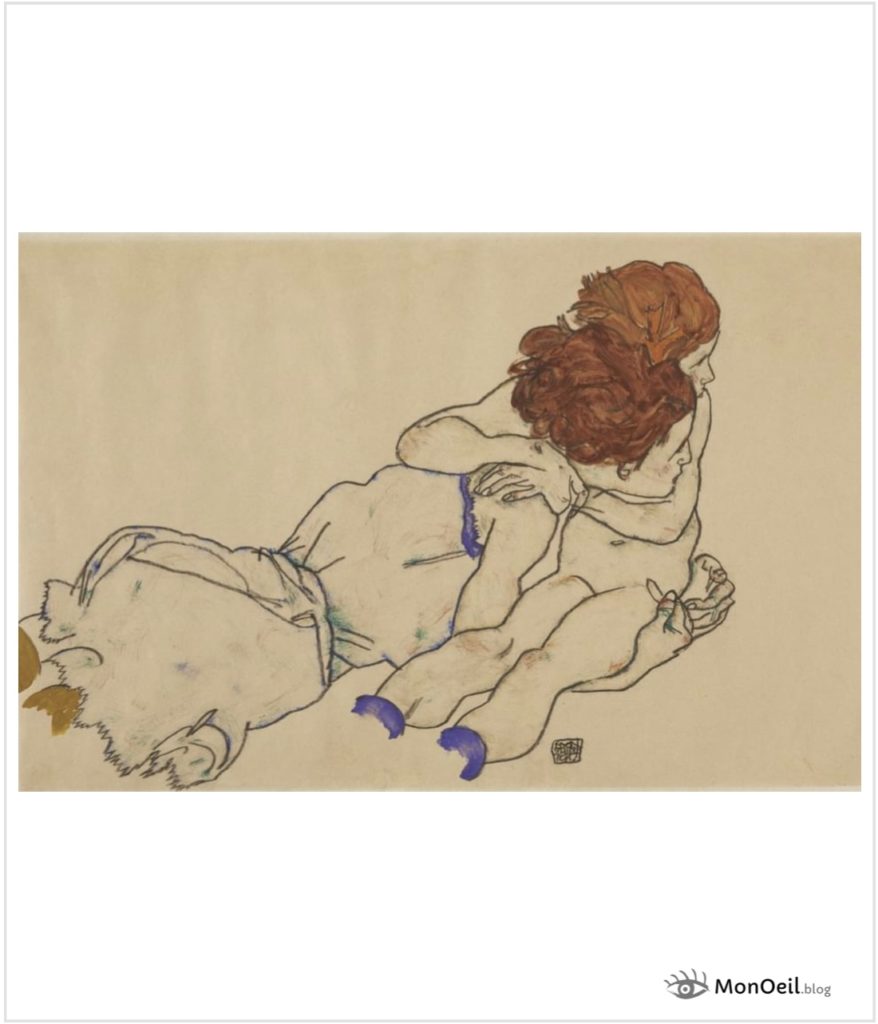 Une mère et son enfant par Egon Schiele 