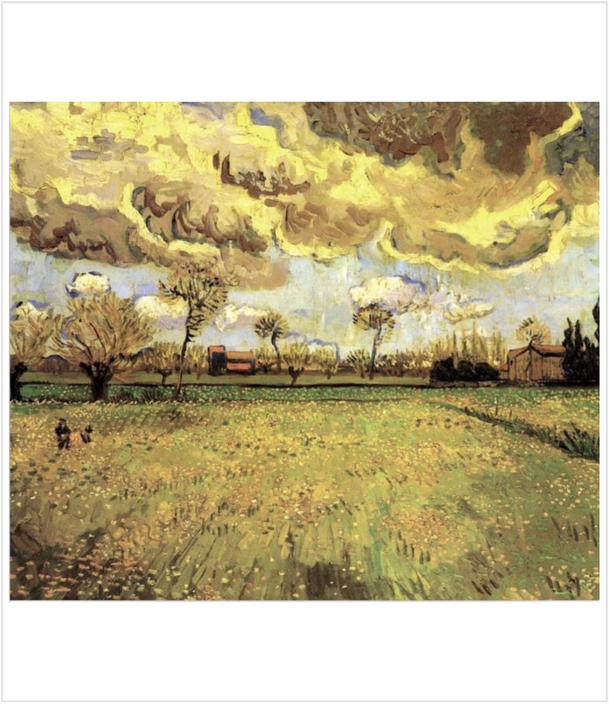 Paysage sous un ciel d’orage par Vincent van Gogh