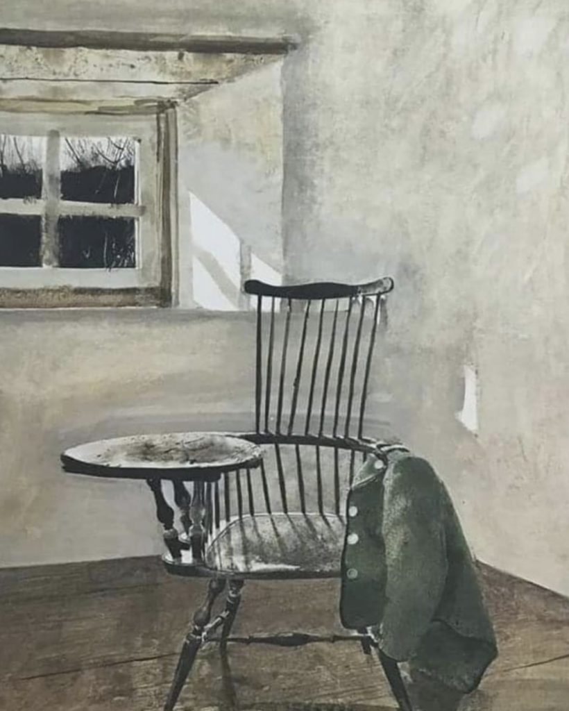 La chaise d’écriture par Andrew Wyeth