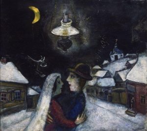 Dans la nuit par Marc Chagall