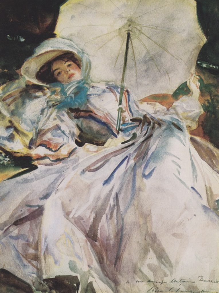 Femme avec une ombrelle de John Singer Sargent
