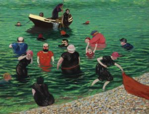 Baignade à Etretat de Félix Vallotton