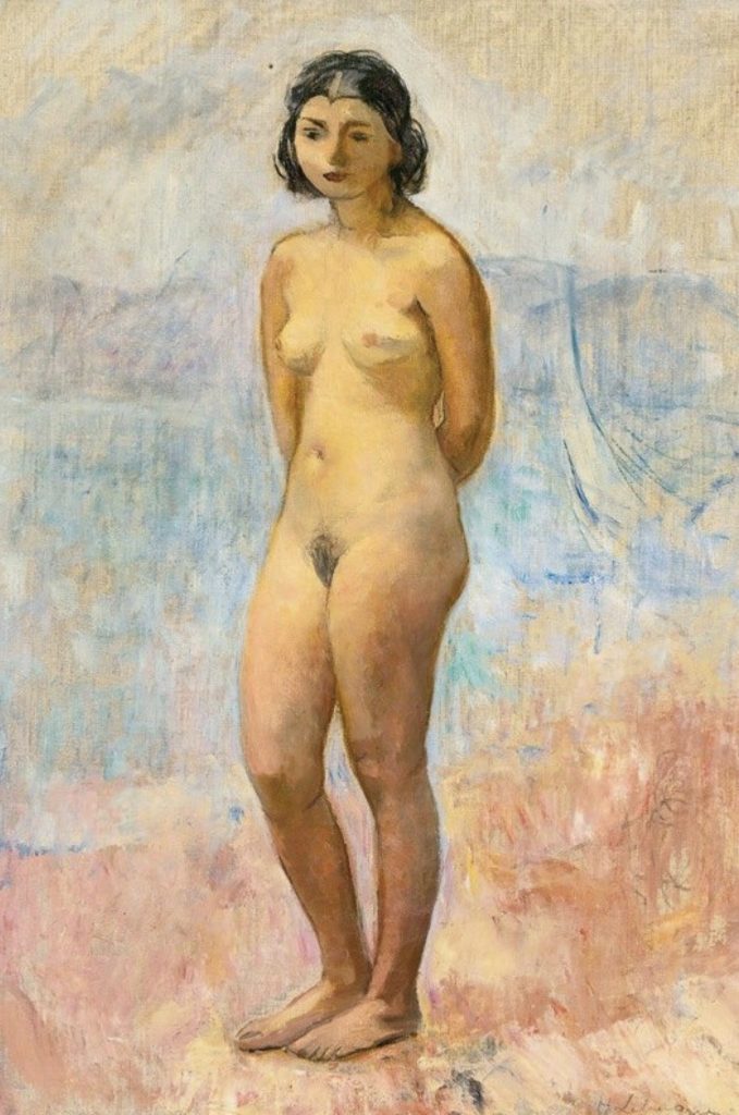 Jeune fille nue debout par Henri Lebasque