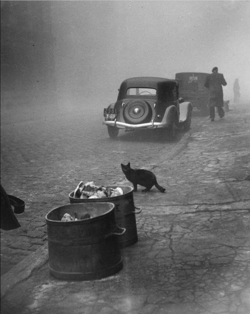 Matin de brouillard à Lyon, photo de Sabine Weiss