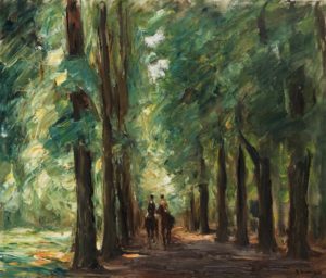 Deux Cavaliers dans l’allée près de Sacrow par Max Liebermann