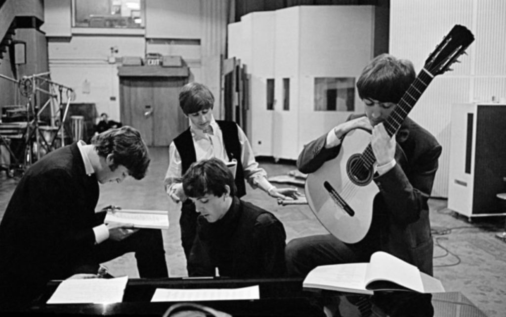 The Beatles aux Studios Abbey Road, photo David Hurn