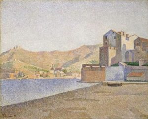 La plage de la ville, Collioure par Paul Signac