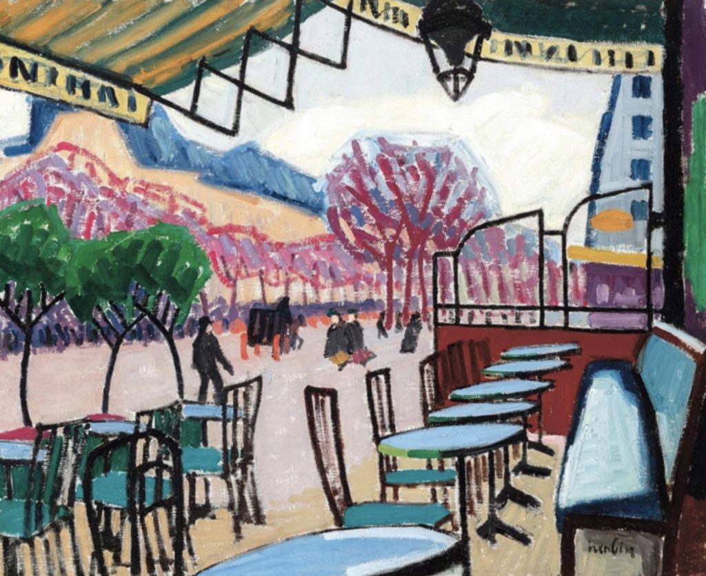 Terrasse de café par Auguste Herbin
