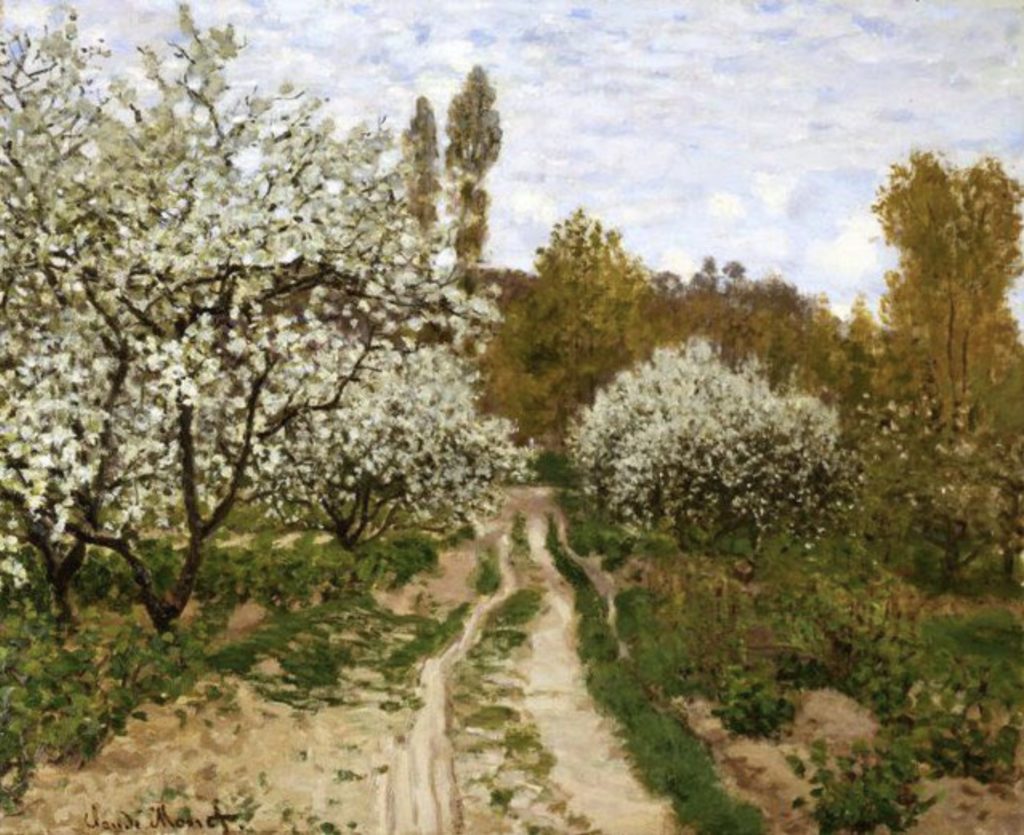 Pommiers en fleurs par Claude Monet