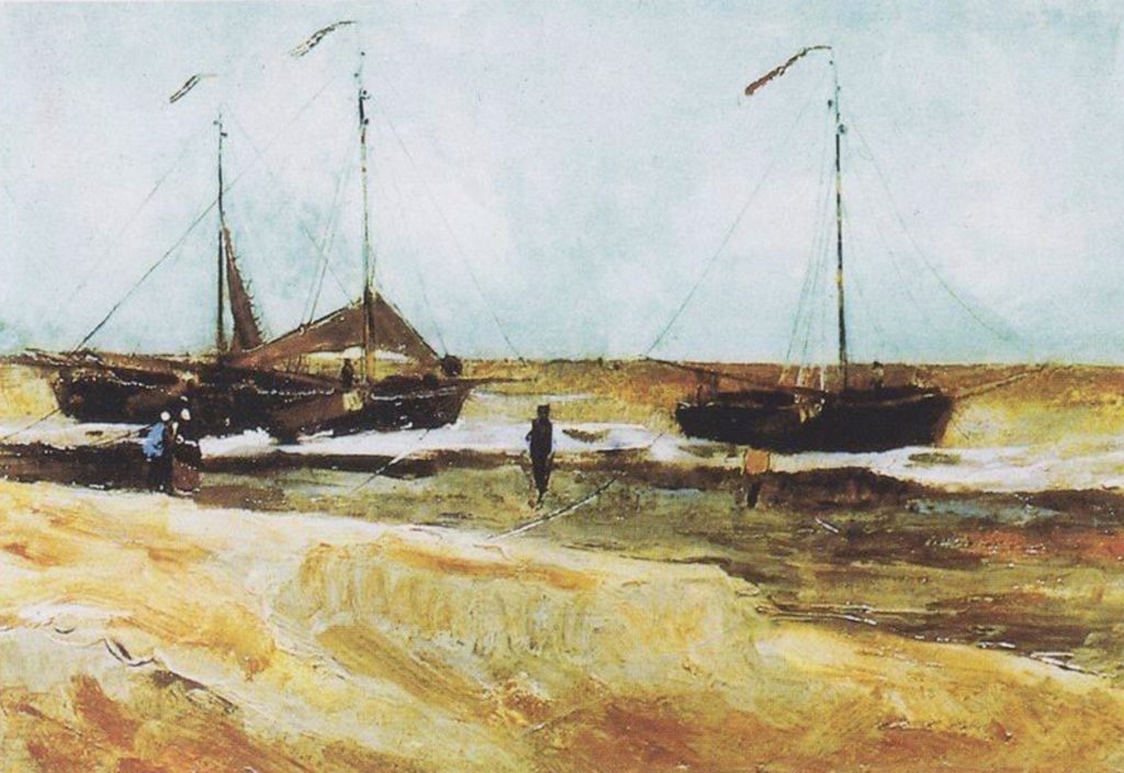 La plage de Scheveningen par temps calme par Vincent van Gogh