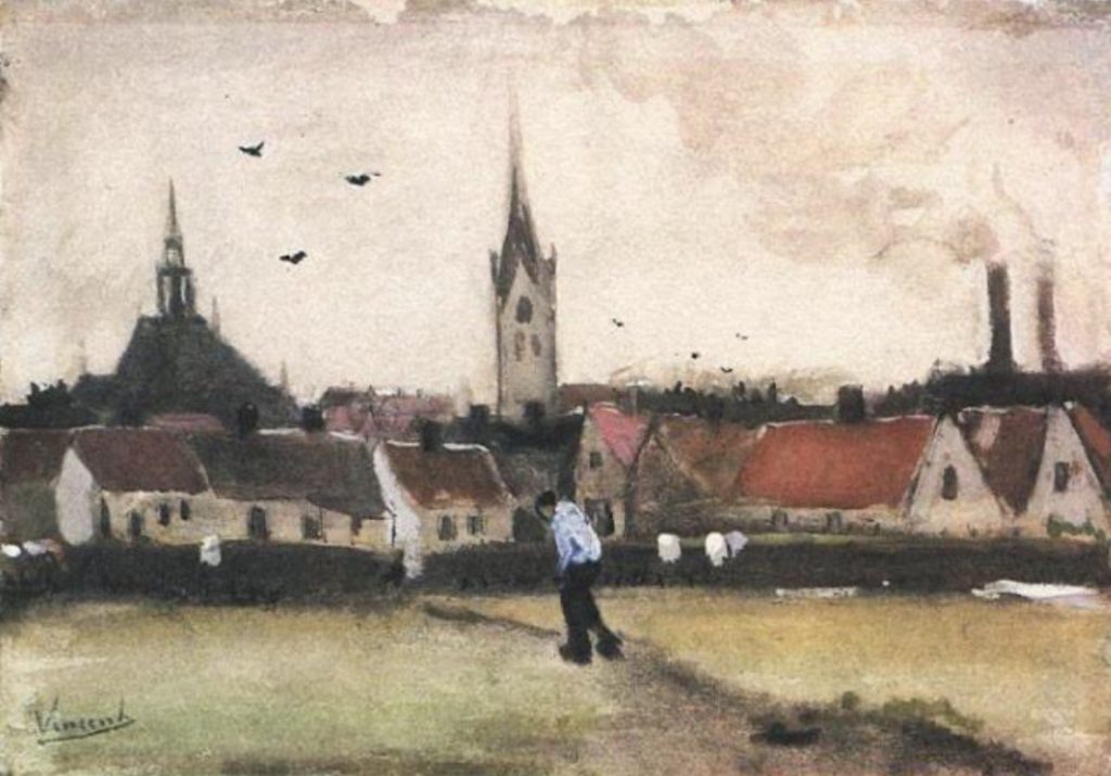 Vue de La Hague avec la nouvelle église par Vincent vannGogh