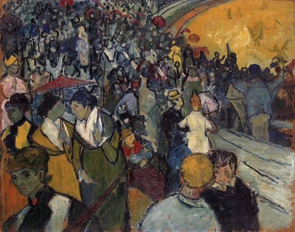 Spectateurs dans les arènes d’Arles par Van Gogh
