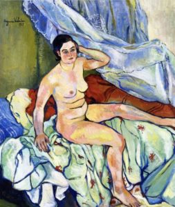 Nu assis sur un lit par Suzanne Valadon