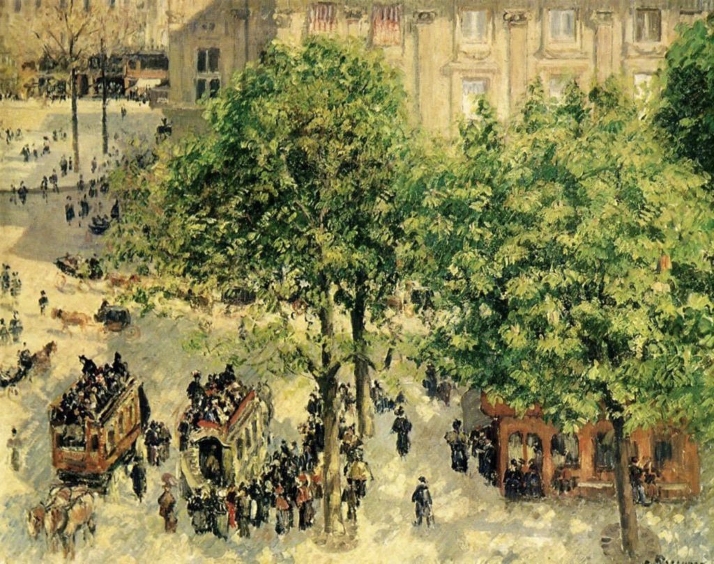 Place du Théatre-Français, Paris par Camille Pissarro