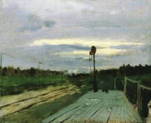 L’arrêt du train par Isaac Levitan