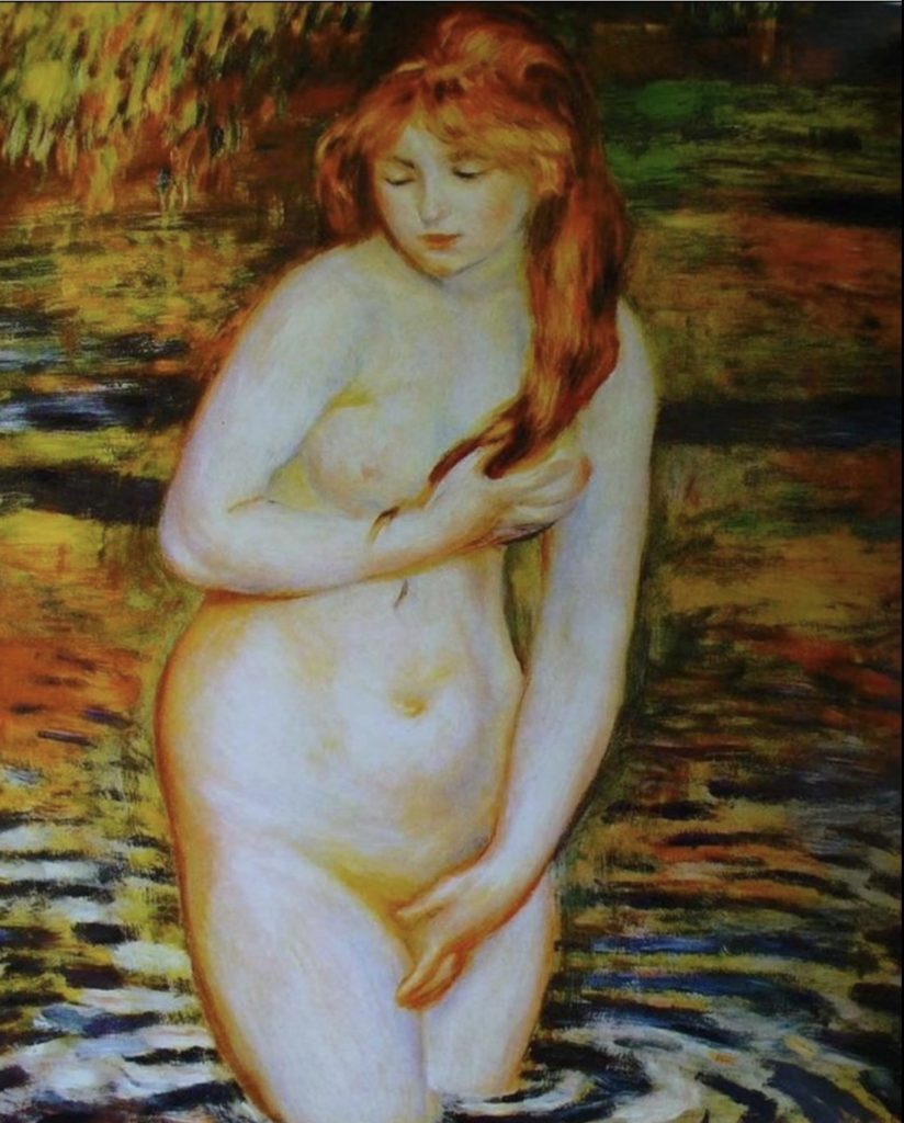 Jeune femme se baignant par Auguste Renoir