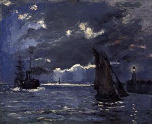Paysage marin la nuit de Claude Monet