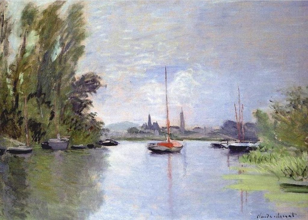 Argenteuil vu depuis le petit bras de la Seine par Claude Monet