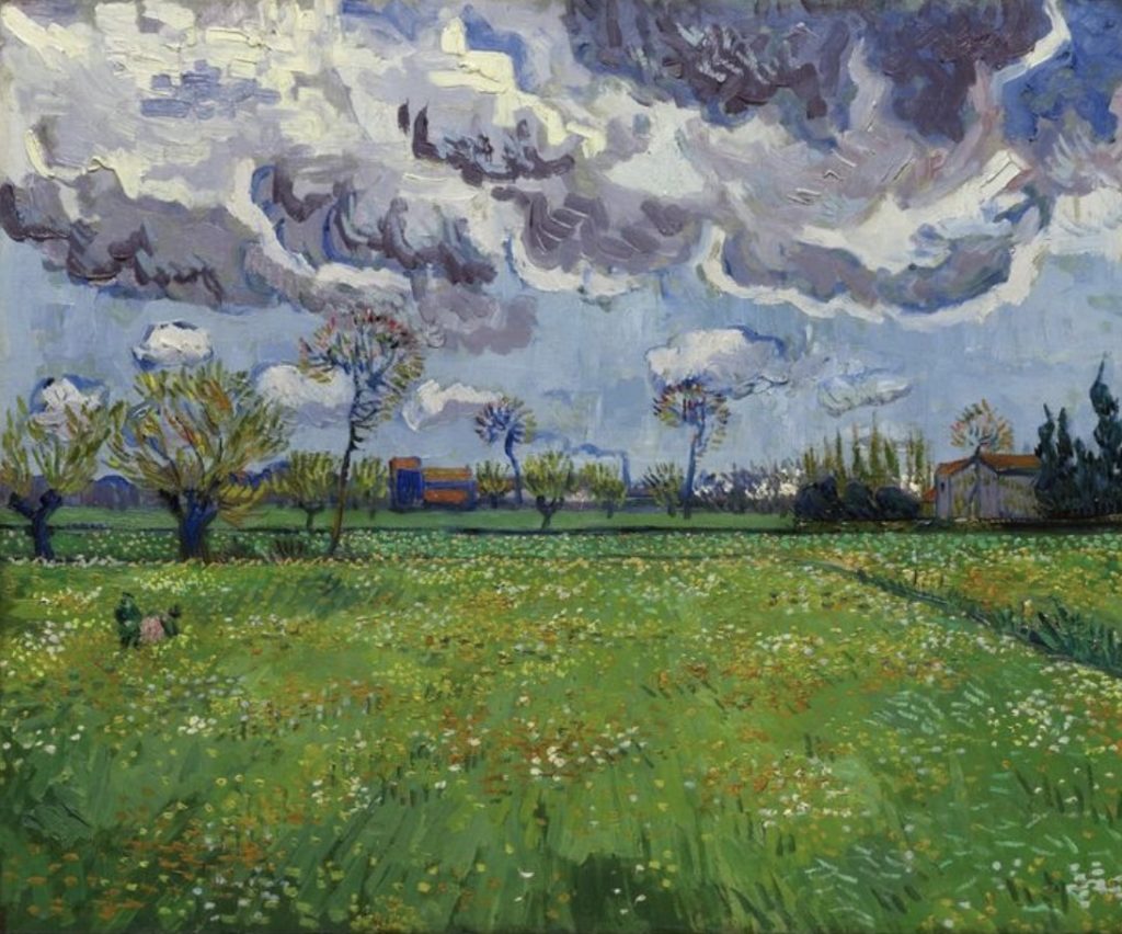 Paysage sous un ciel mouvementé par Vincent van Gogh