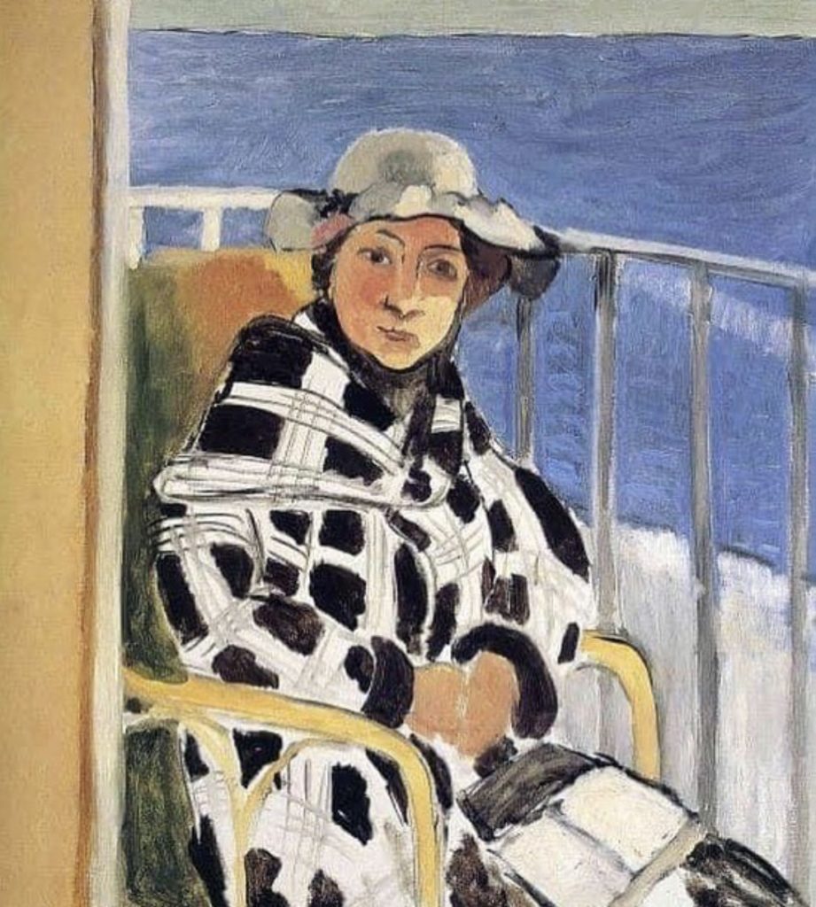 Mademoiselle Matisse dans un plaid écossais par Henri Matisse