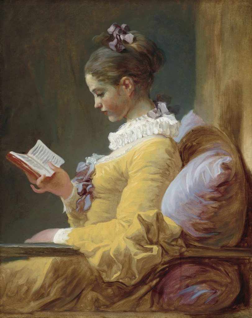 Jeune fille lisant par Fragonard