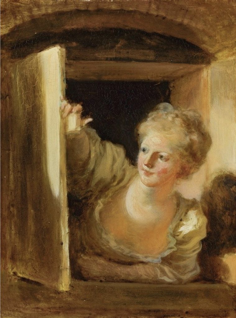 Jeune femme se penchant à la fenêtre de Fragonard
