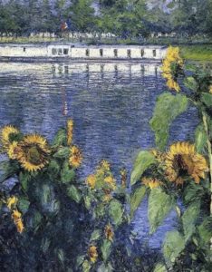 Tournesols sur les bords de Seine par Gustave Caillebotte