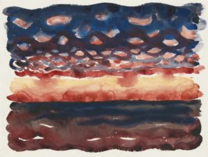 Lever de soleil et petits nuages par Georgia O’Keeffe