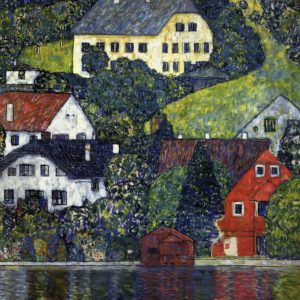 Maisons à Unterach sur l’Attersee par Gustav Klimt