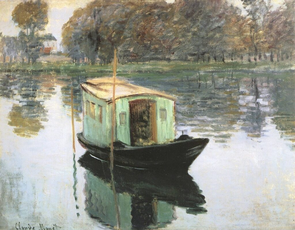 Le bateau-atelier par Claude Monet
