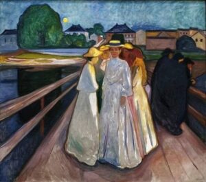 Femmes sur le pont par Edvard Munch
