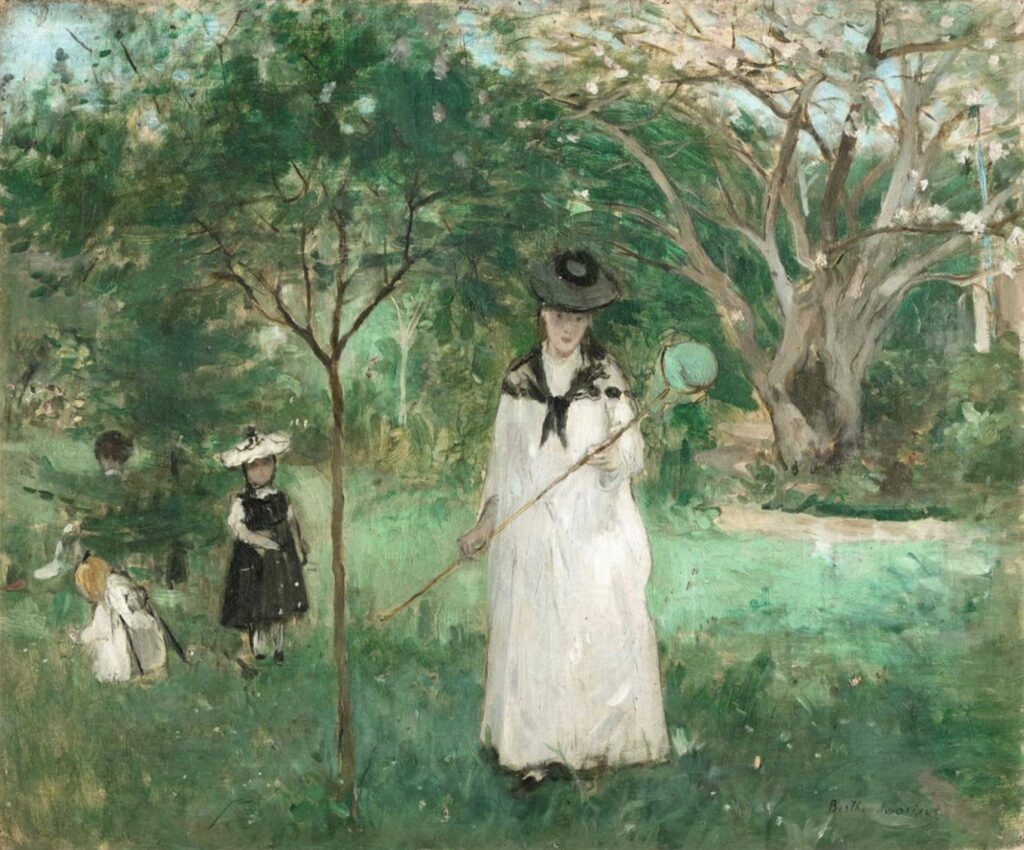 La chasse aux papillons par Berthe Morisot 