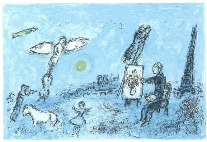 Le peintre et son double par Marc Chagall