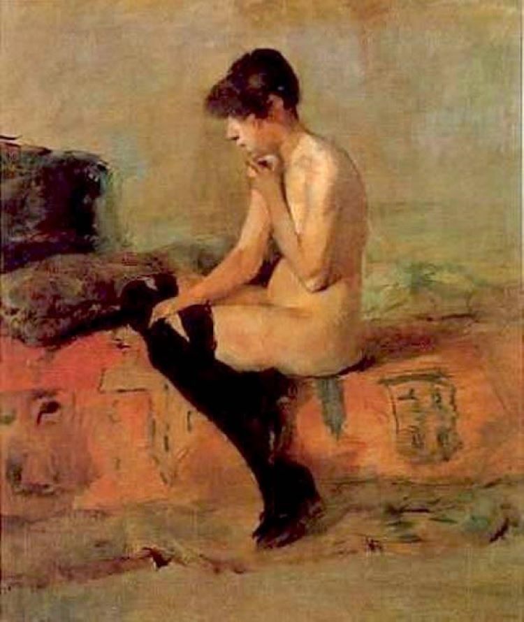 Femme assise sur un divan par Henri de Toulouse-Lautrec