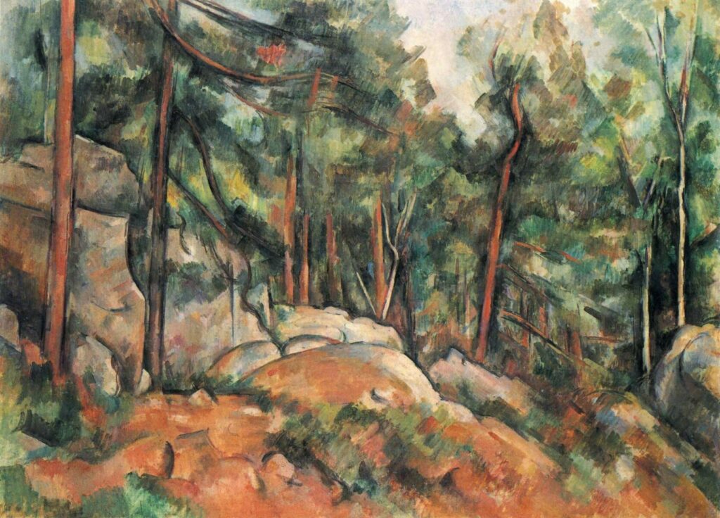 Dans la forêt par Paul Cézanne