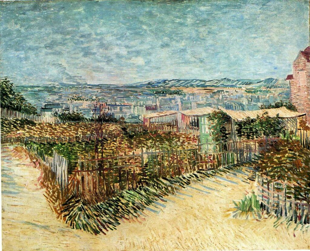 Potagers à Montmartre par Vincent van Gogh