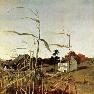 Champ de maïs l'automne par Andrew Wyeth