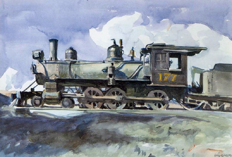 Locomotive (1925) par Edward Hopper