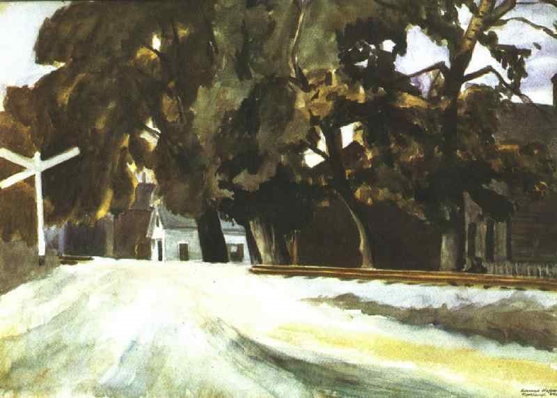 Passage à niveau par Edward Hopper
