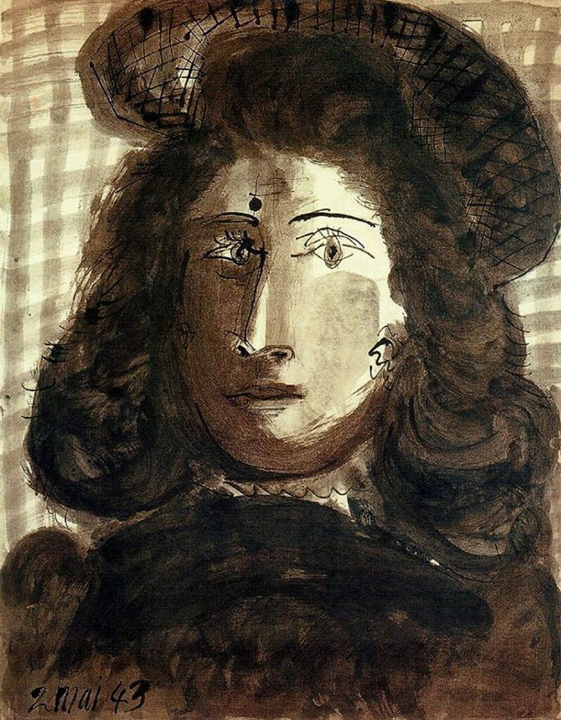 Femme avec un chapeau par Pablo Picasso