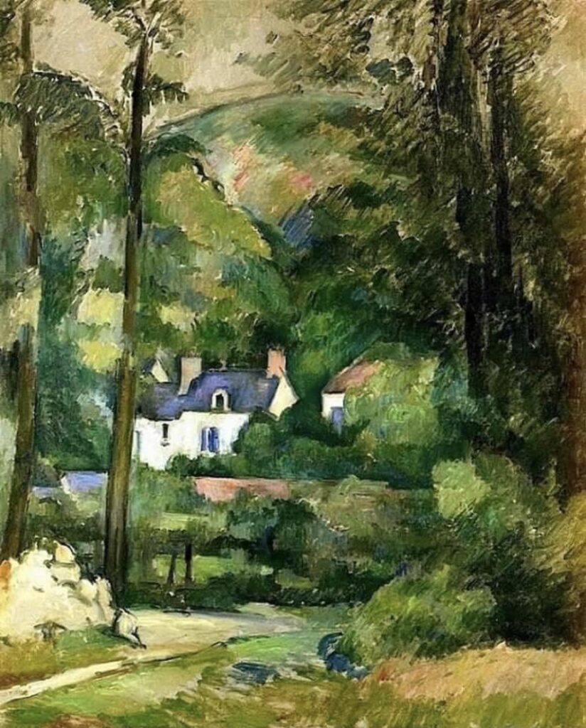 Maisons dans la verdure par Paul Cézanne
