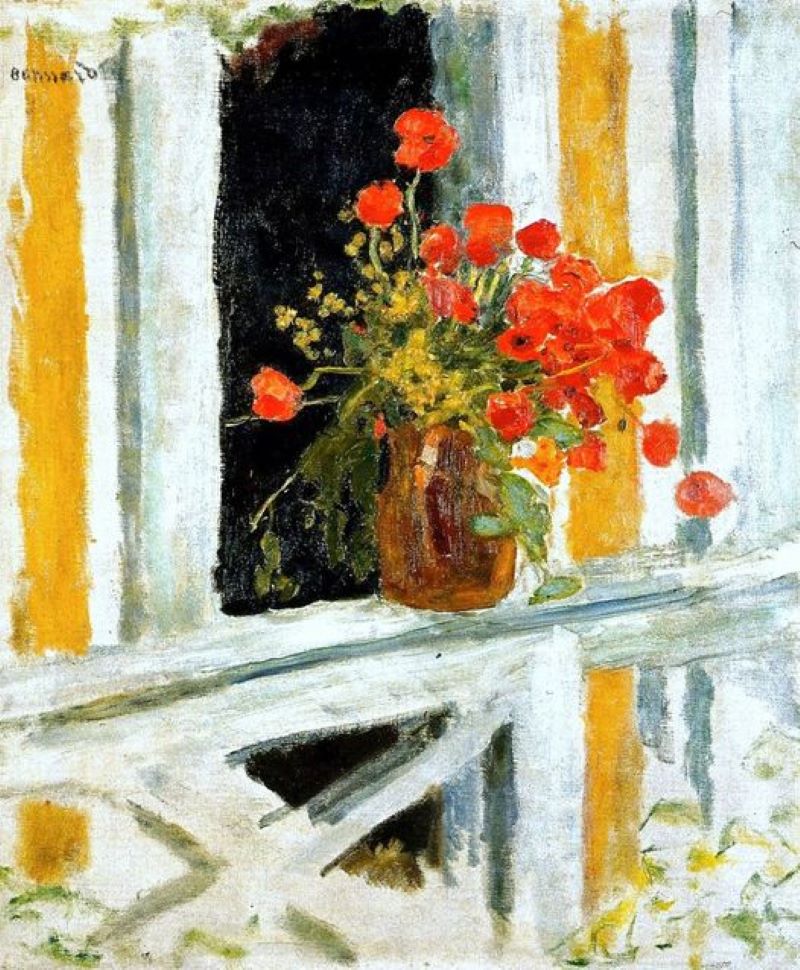 Coquelicots sur le Balcon par Pierre Bonnard
