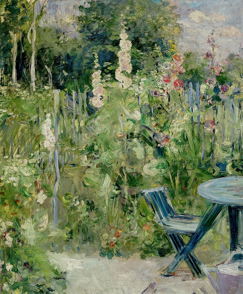Roses trémières par Berthe Morisot