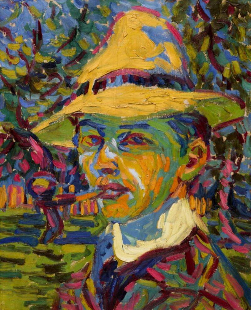 Portrait avec une pipe par Ernst Ludwig Kirchner
