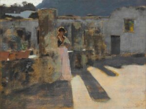 Capri, fille sur un toit par John Singer Sargent