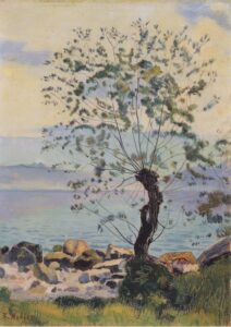 Saule au bord du lac de Ferdinand Hodler