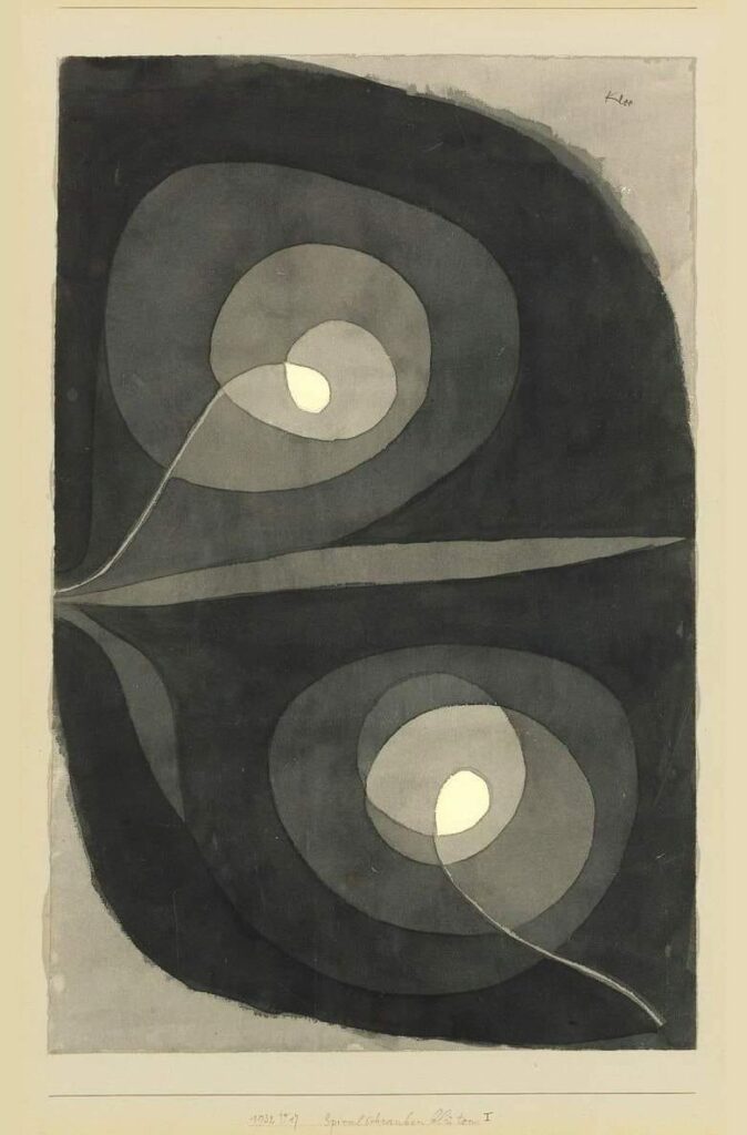 Fleurs à vis en spirale par Paul Klee