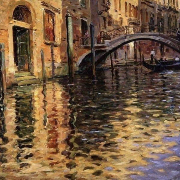 Le pont de l’Ange, Venise par Louis Aston Knight